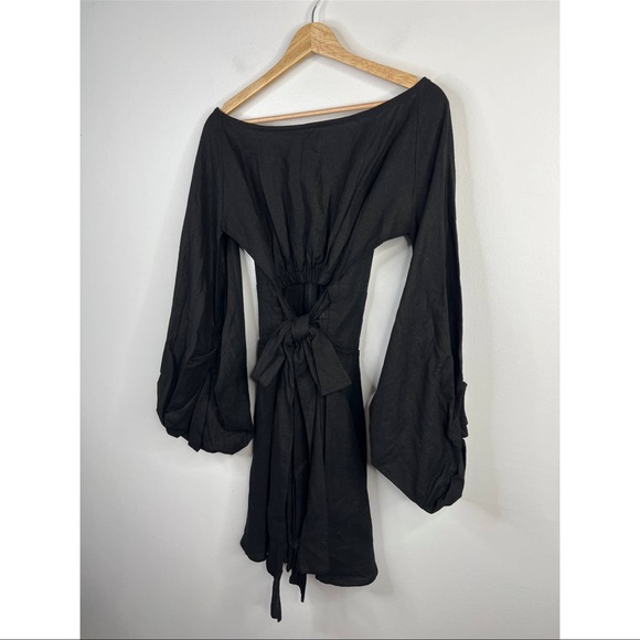 Just BEE Queen Colette Black Cut out Tie Mini Dress Women's Size XS NWT - Picture 4 of 8